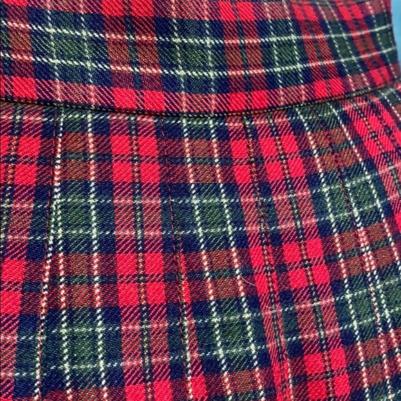 Vintage Pleated Plaid Wrap Around Skirt - Picture 6 of 12